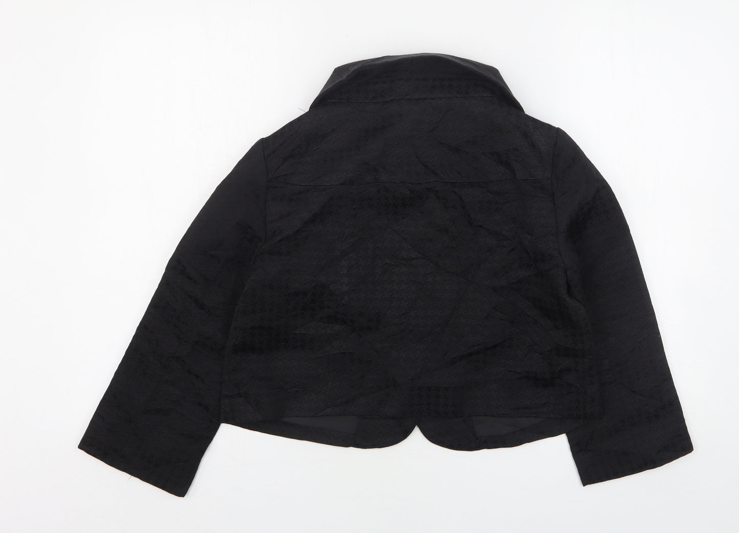 H&M Womens Black Houndstooth  Jacket  Size 8