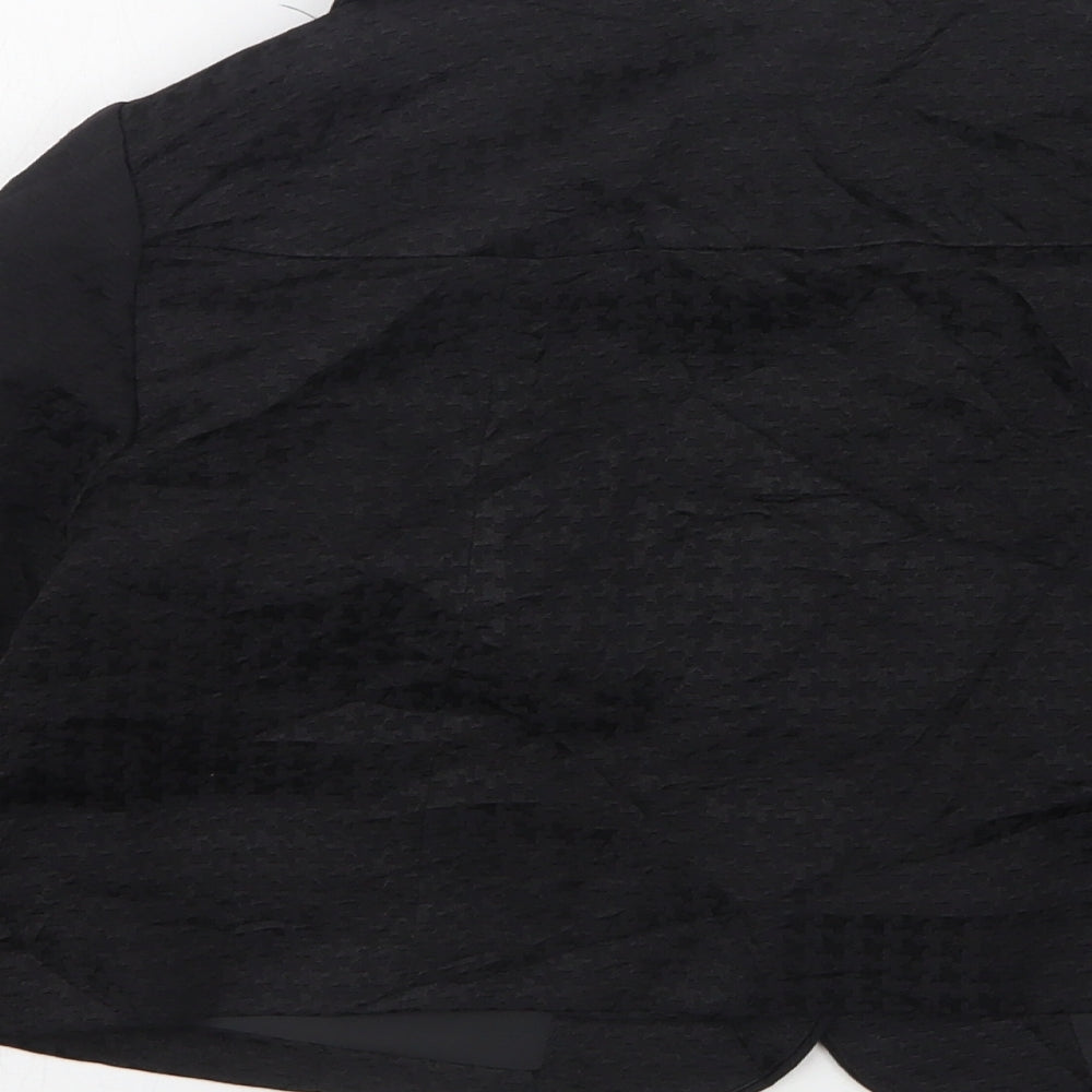 H&M Womens Black Houndstooth  Jacket  Size 8