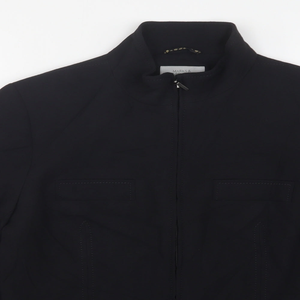 Marks and Spencer Womens Black   Jacket  Size 12  Zip
