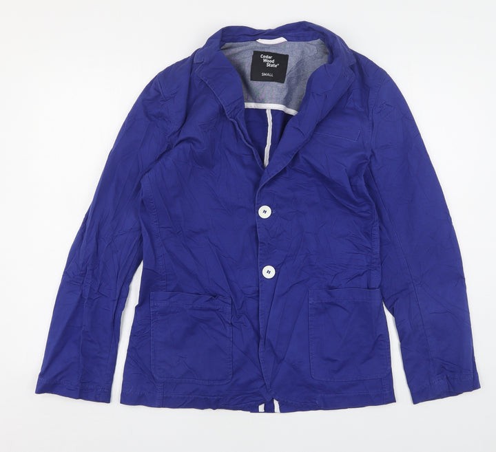 Cedar Wood State Mens Blue  Cotton Jacket Sport Coat Size S
