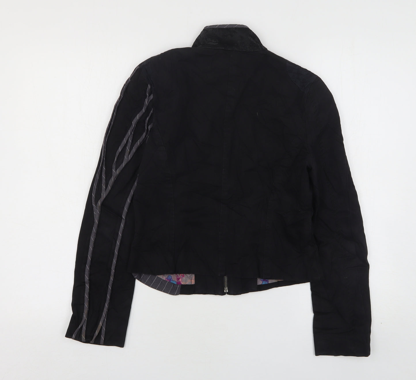 Naughty  Womens Black Floral  Jacket  Size XS