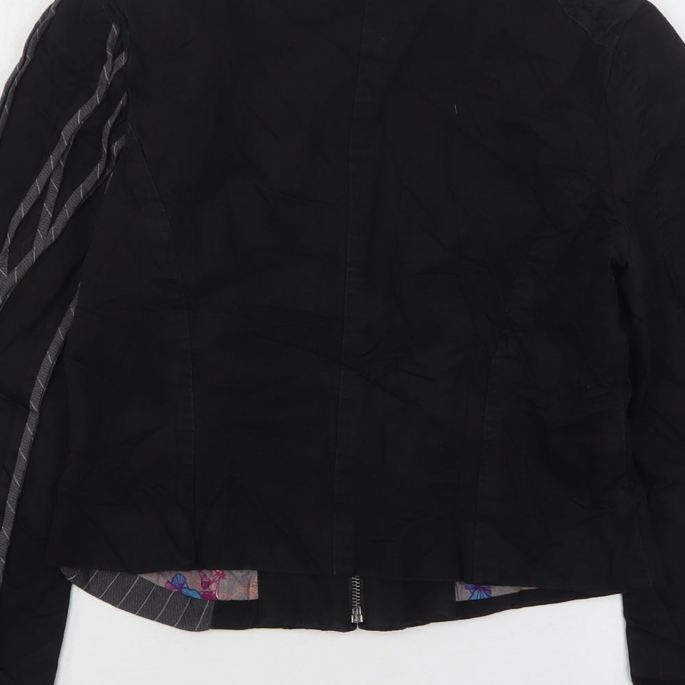 Naughty  Womens Black Floral  Jacket  Size XS