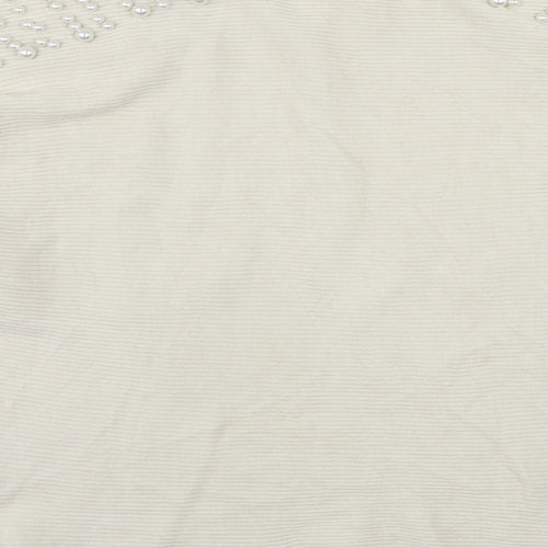 Mc Lorene Womens Beige Round Neck  Viscose Pullover Jumper One Size