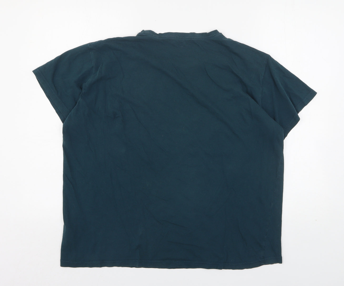 Primark Womens Green  Cotton Basic T-Shirt Size XL Round Neck