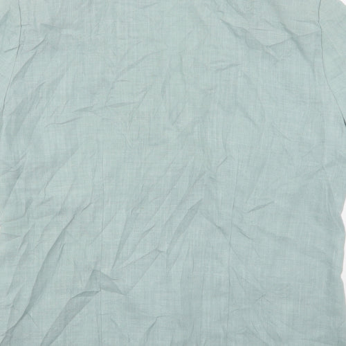 Paul Separates  Womens Green  Polyester Basic Button-Up Size 14 Collared