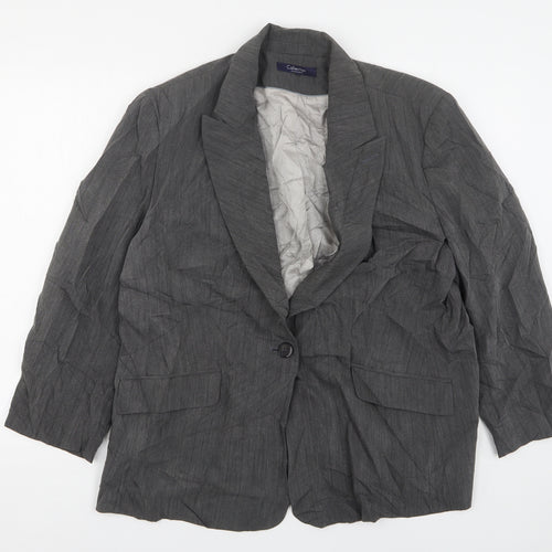 Debenhams Womens Grey  Polyester Jacket Suit Jacket Size 20