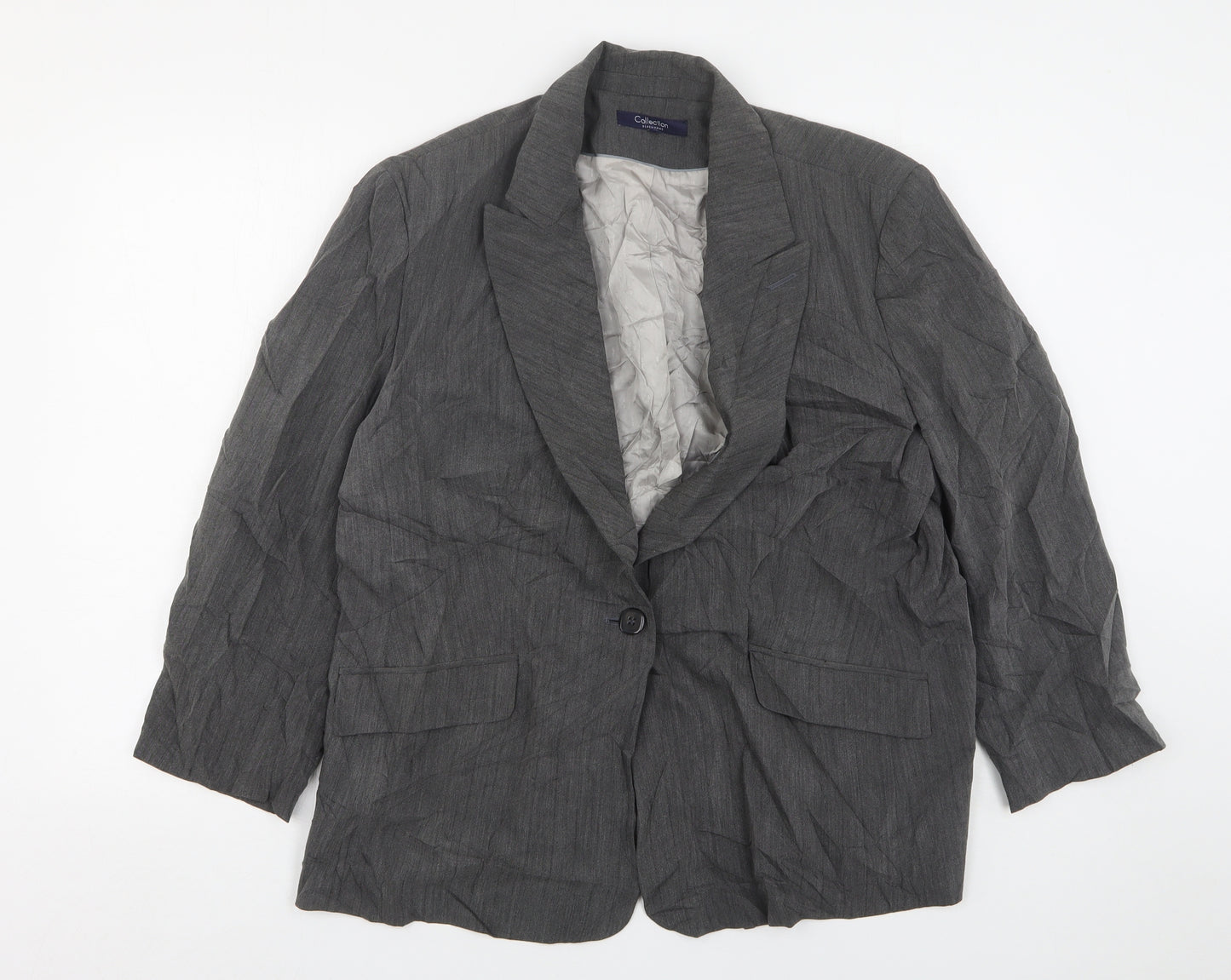Debenhams Womens Grey  Polyester Jacket Suit Jacket Size 20