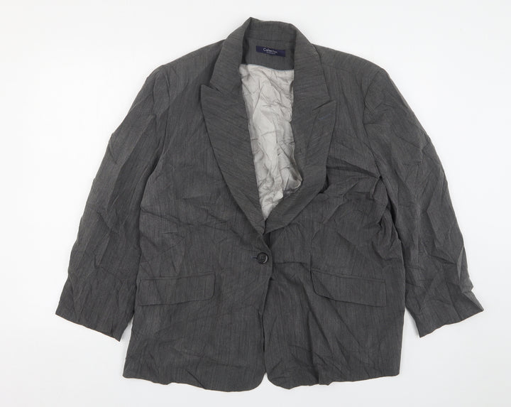 Debenhams Womens Grey  Polyester Jacket Suit Jacket Size 20