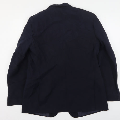 CandA Mens Blue  Polyester Jacket Suit Jacket Size 46