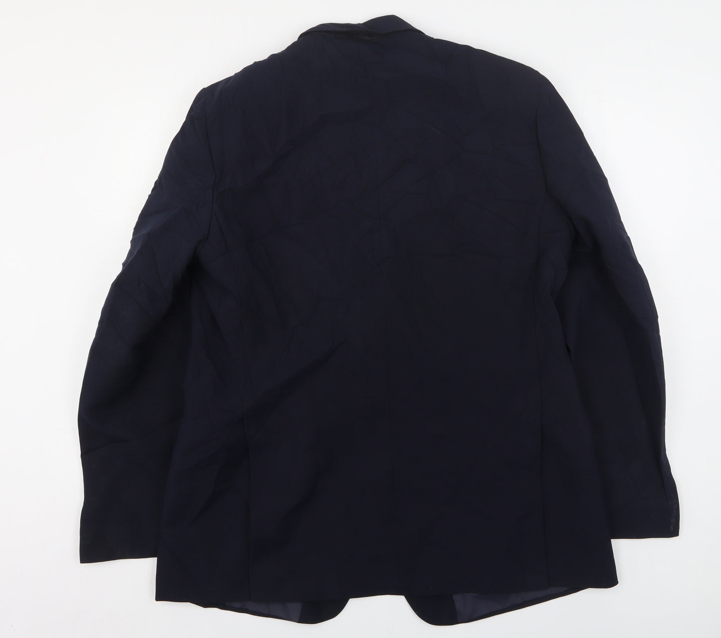 CandA Mens Blue  Polyester Jacket Suit Jacket Size 46