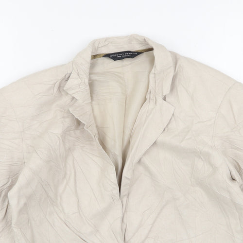 Dorothy Perkins Womens Beige  Viscose Jacket Suit Jacket Size 10