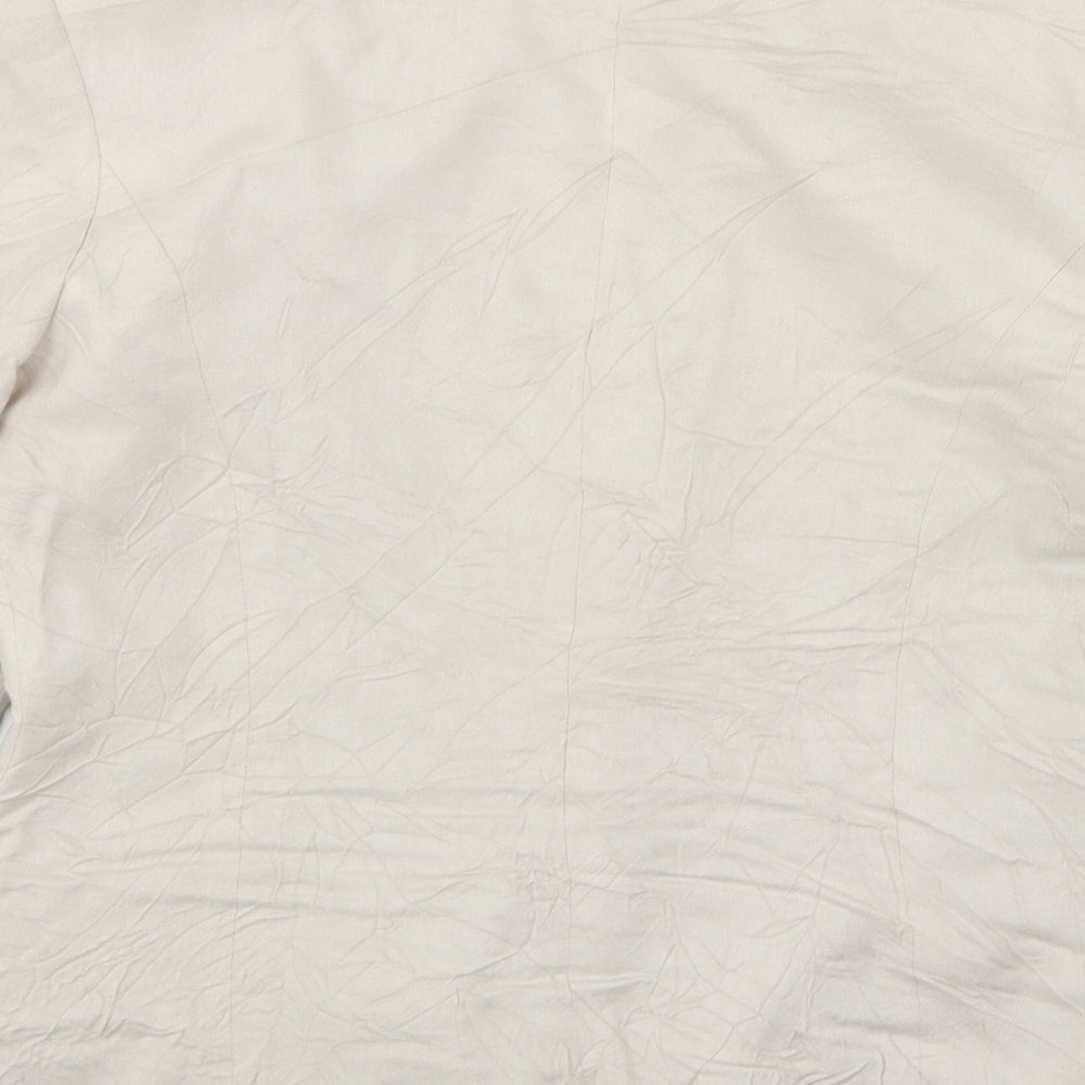 Dorothy Perkins Womens Beige  Viscose Jacket Suit Jacket Size 10