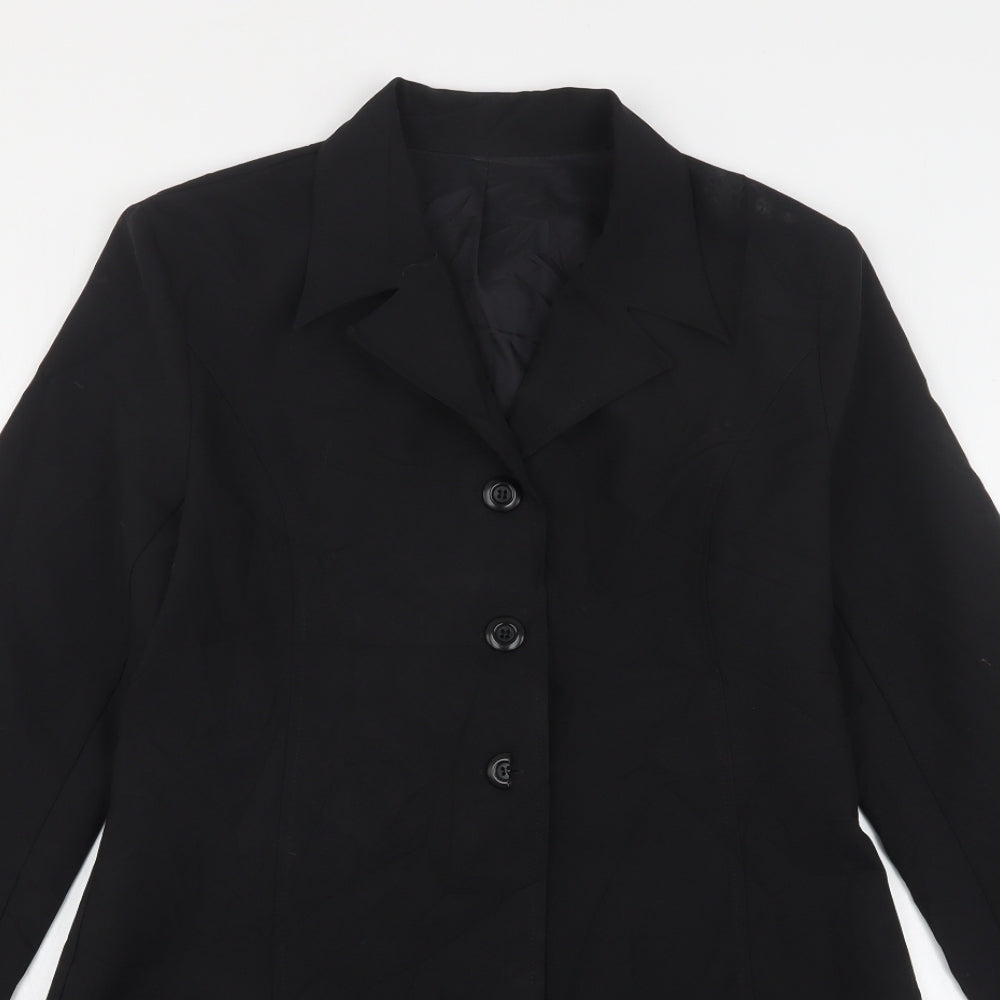 New Look Womens Black   Overcoat Coat Size 14