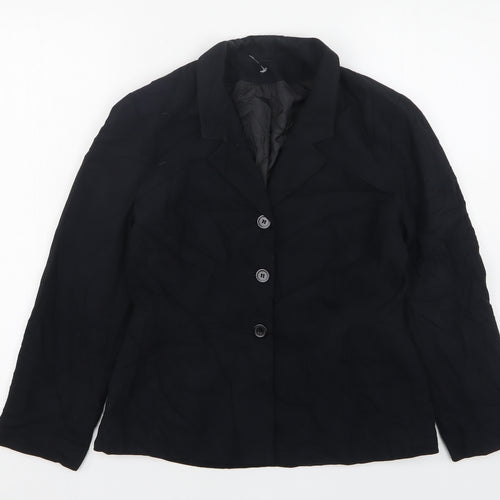 Principles  Womens Black  Polyester Jacket Suit Jacket Size 12