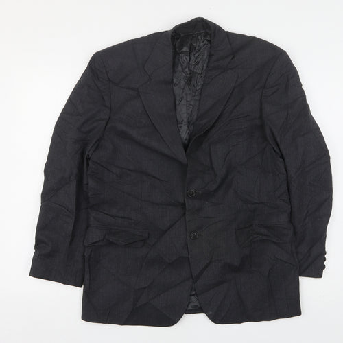 Marks and Spencer Mens Grey  Wool Jacket Suit Jacket Size 38