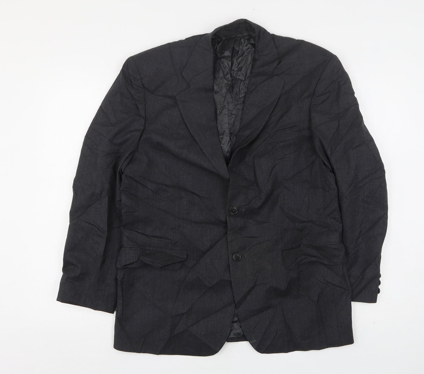 Marks and Spencer Mens Grey  Wool Jacket Suit Jacket Size 38