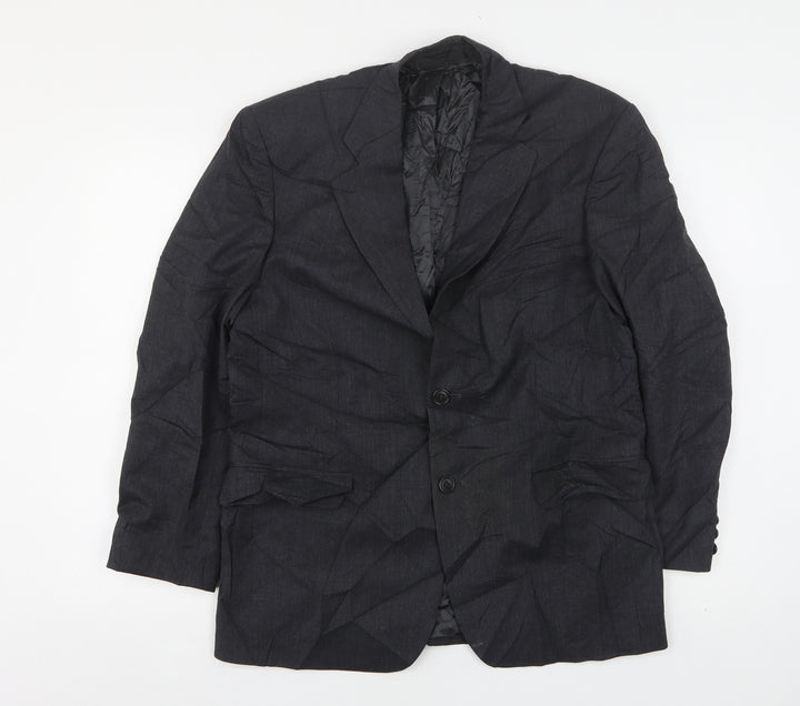 Marks and Spencer Mens Grey  Wool Jacket Suit Jacket Size 38