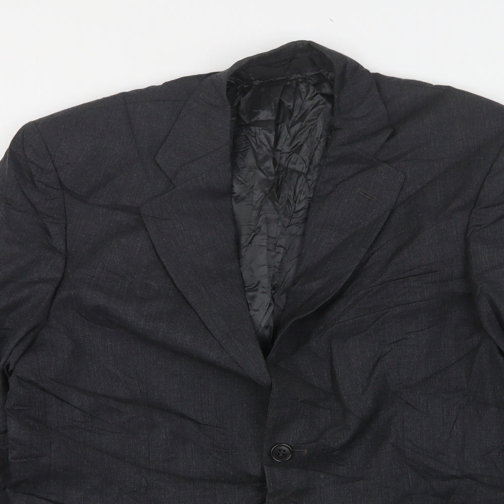 Marks and Spencer Mens Grey  Wool Jacket Suit Jacket Size 38