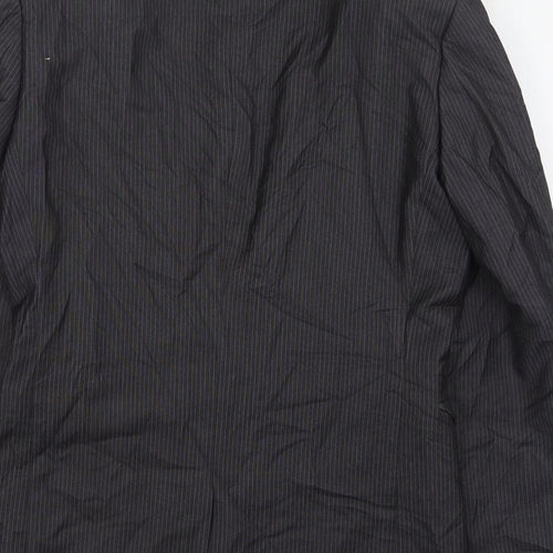 NEXT Mens Grey Striped Polyester Jacket Suit Jacket Size 36