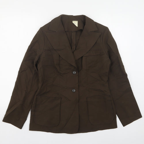 Spinney Womens Brown  Polyester Jacket Suit Jacket Size 16