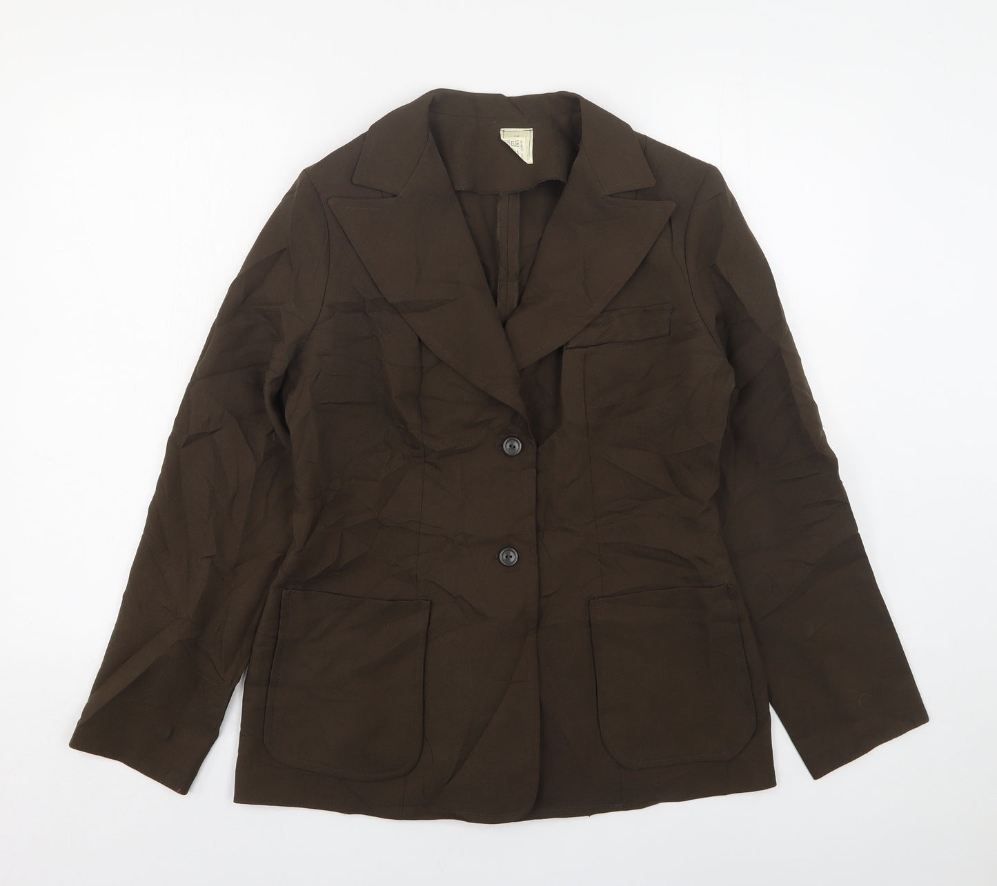Spinney Womens Brown  Polyester Jacket Suit Jacket Size 16
