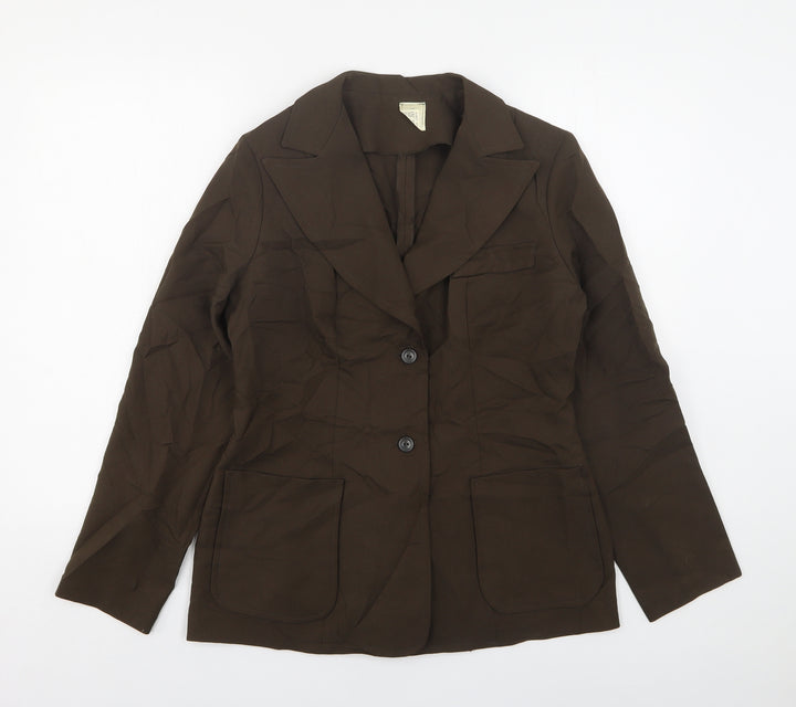 Spinney Womens Brown  Polyester Jacket Suit Jacket Size 16