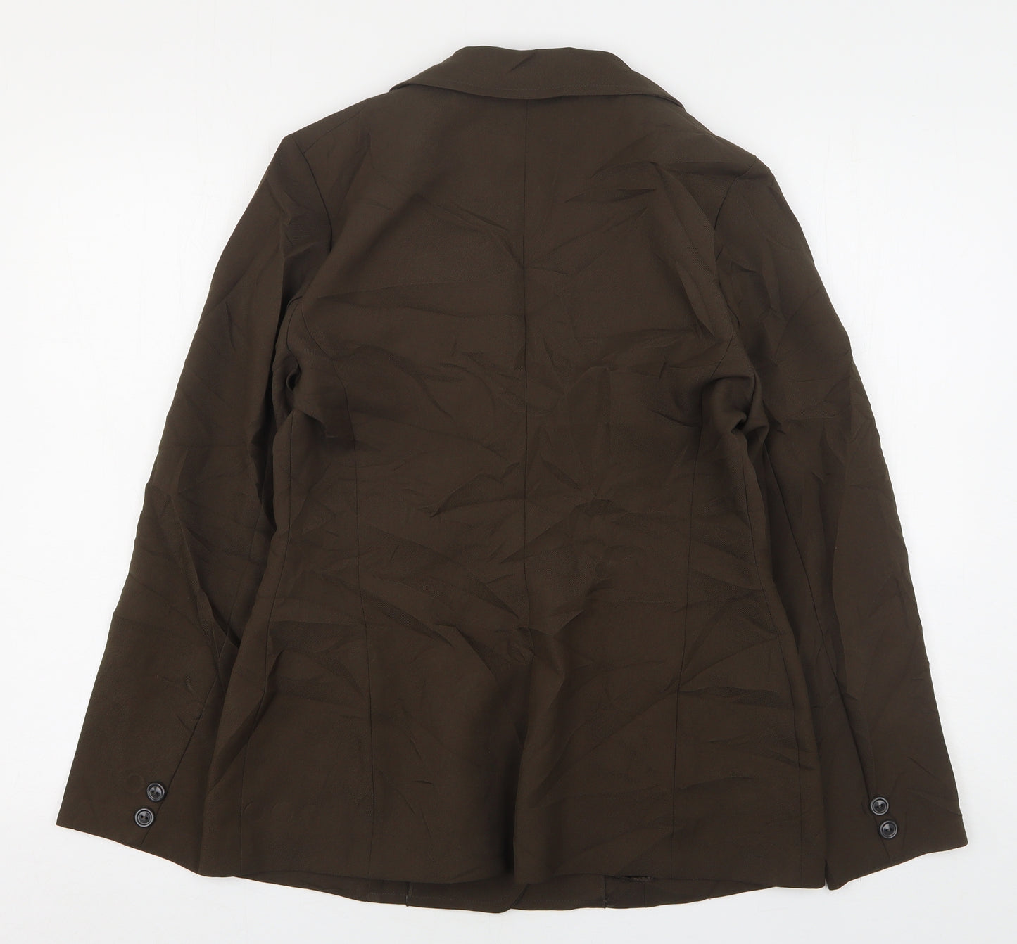 Spinney Womens Brown  Polyester Jacket Suit Jacket Size 16