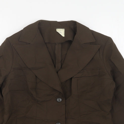 Spinney Womens Brown  Polyester Jacket Suit Jacket Size 16