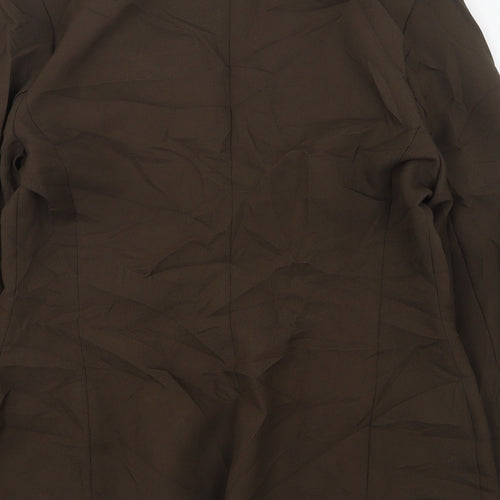 Spinney Womens Brown  Polyester Jacket Suit Jacket Size 16