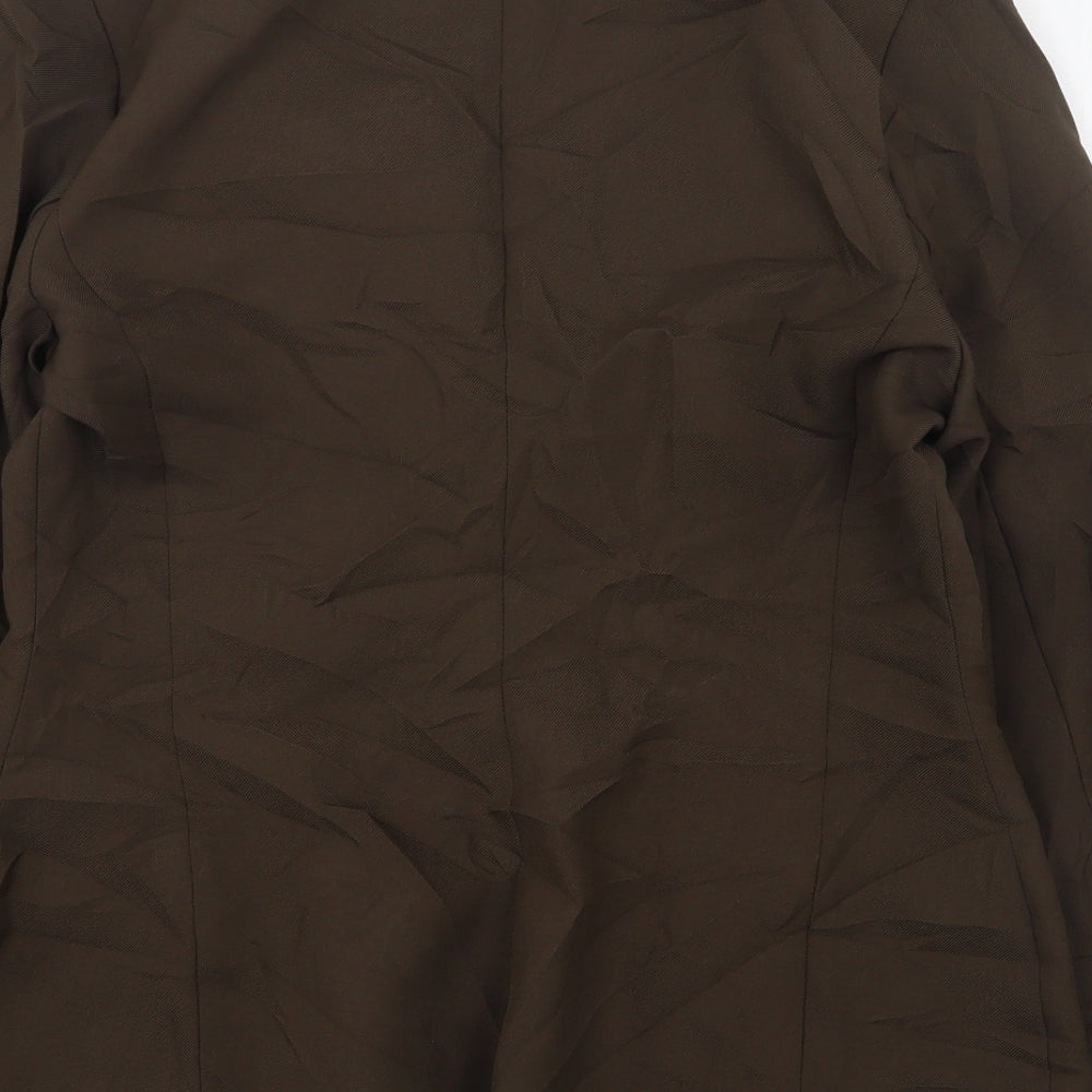 Spinney Womens Brown  Polyester Jacket Suit Jacket Size 16