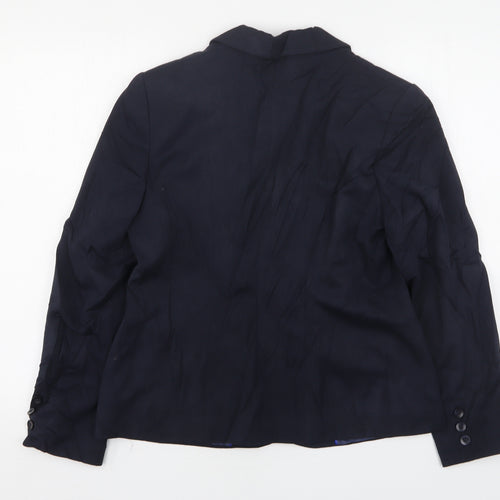 Autonomy Womens Blue  Polyester Jacket Suit Jacket Size 14