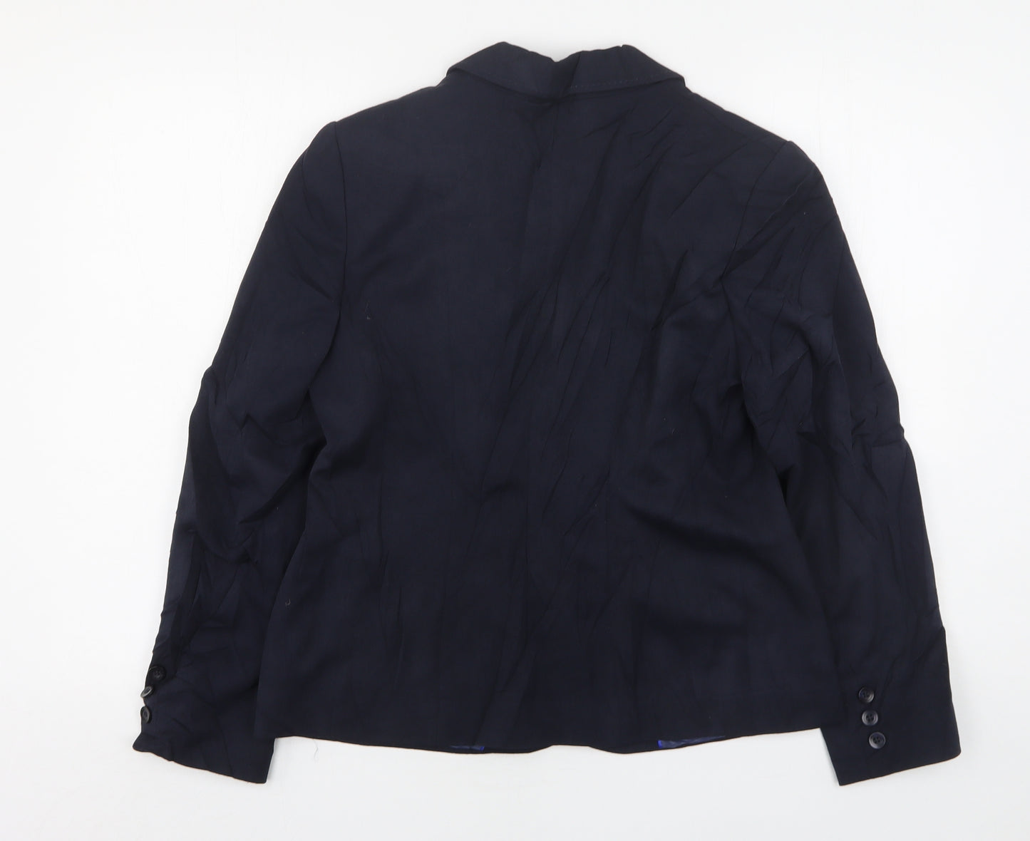 Autonomy Womens Blue  Polyester Jacket Suit Jacket Size 14