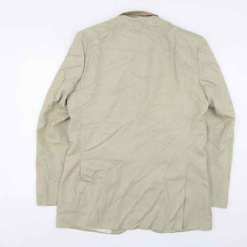 Wellington Mens Beige  Polyester Jacket Suit Jacket Size 40