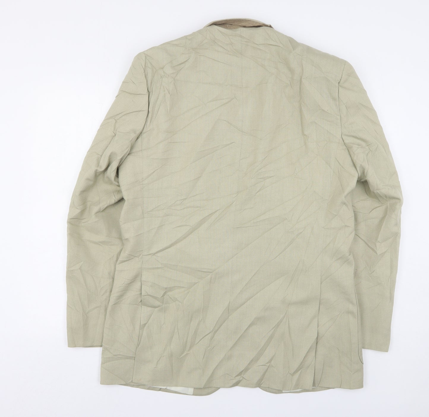 Wellington Mens Beige  Polyester Jacket Suit Jacket Size 40