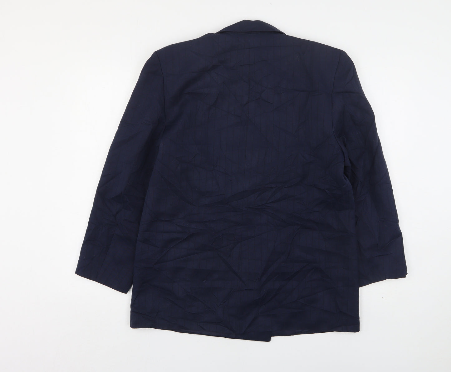 CandA Womens Blue  Polyester Jacket Suit Jacket Size 14