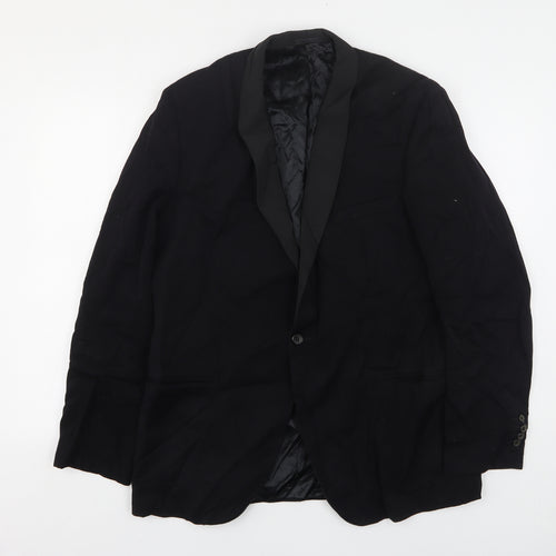 Dielmoth Mens Black  Polyester Jacket Suit Jacket Size 44