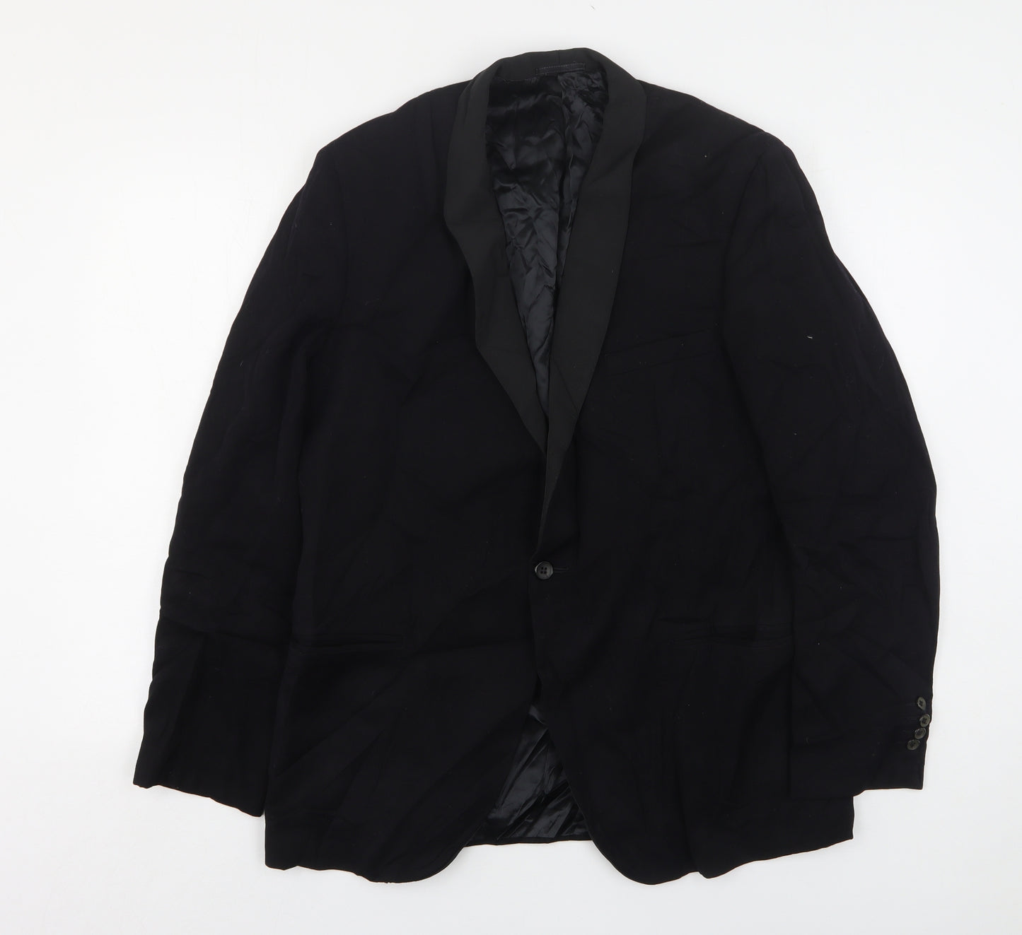 Dielmoth Mens Black  Polyester Jacket Suit Jacket Size 44