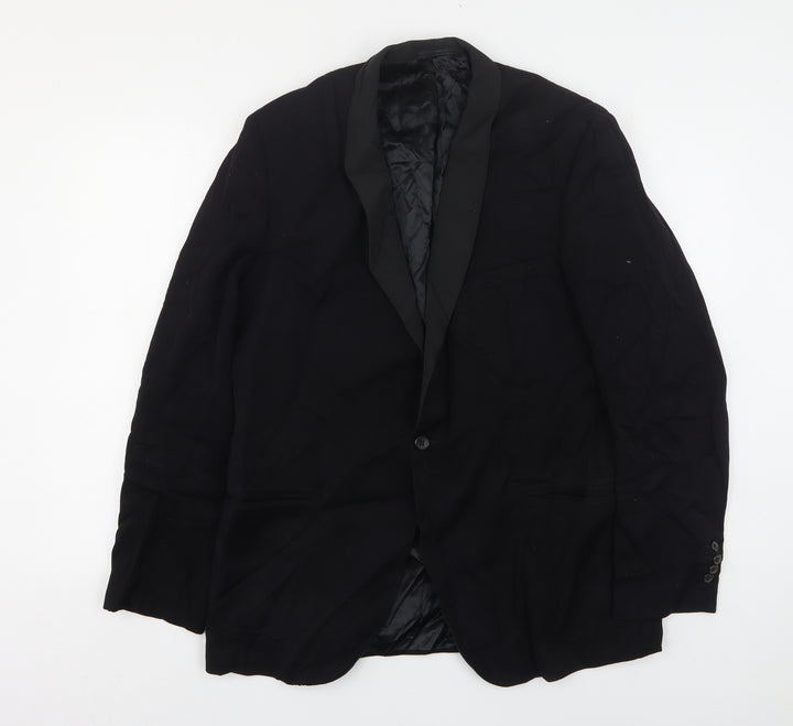 Dielmoth Mens Black  Polyester Jacket Suit Jacket Size 44