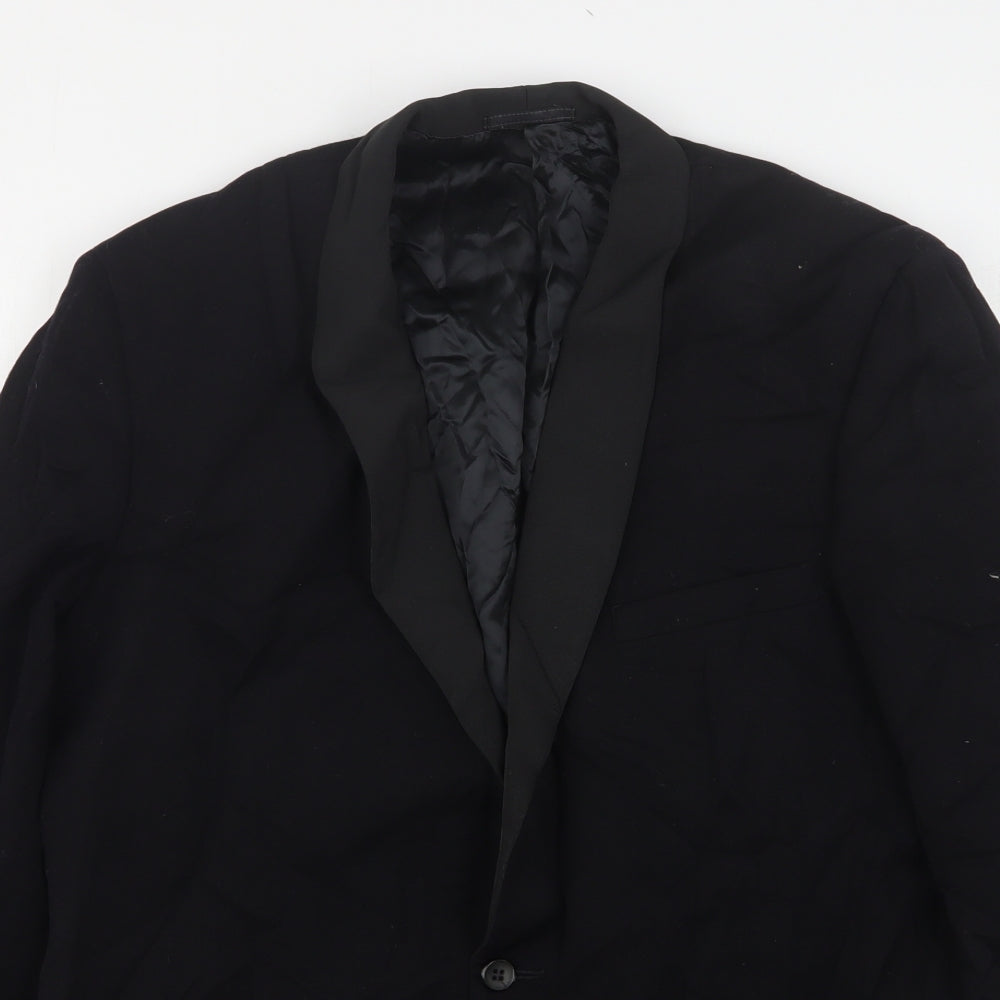 Dielmoth Mens Black  Polyester Jacket Suit Jacket Size 44