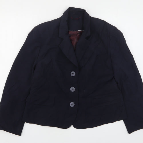 Wardrobes Womens Blue  Polyester Jacket Suit Jacket Size 16