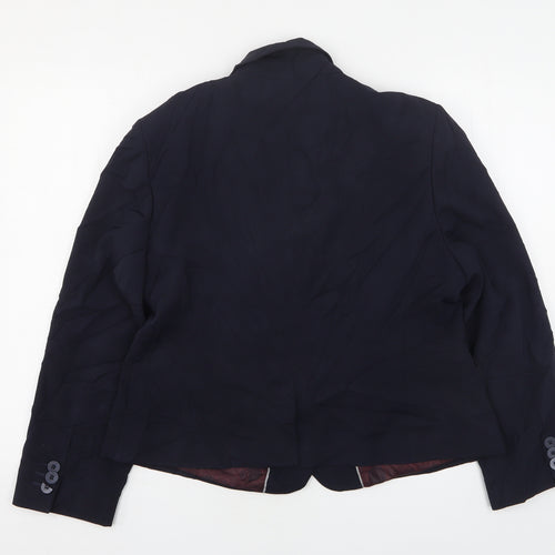 Wardrobes Womens Blue  Polyester Jacket Suit Jacket Size 16