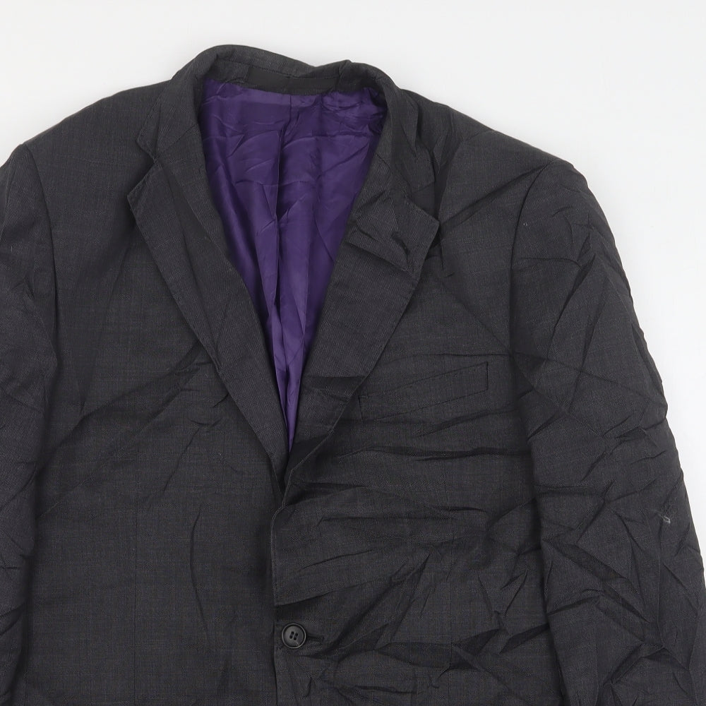 Marks and Spencer Mens Grey  Wool Jacket Suit Jacket Size 40