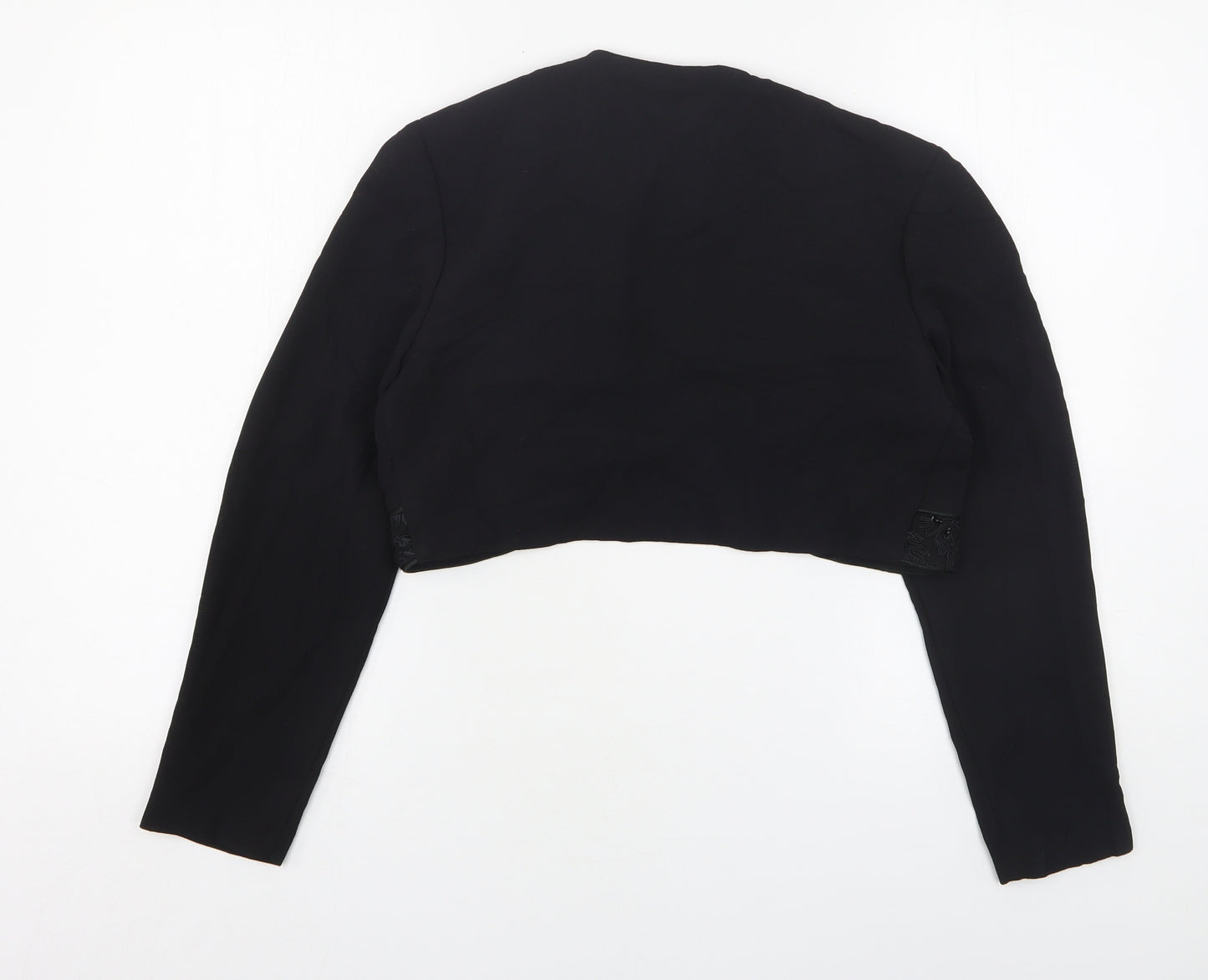 Official Womens Black  Polyester Jacket Blazer Size 10
