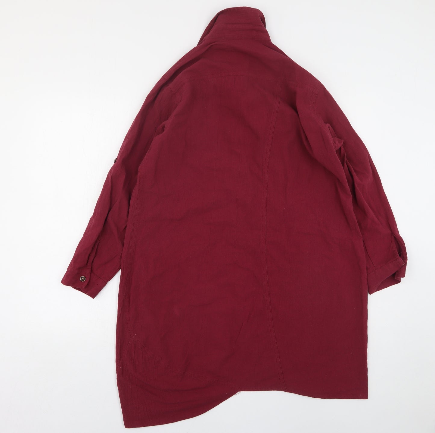 Romacci Womens Red  Cotton Shirt Dress  Size L  Collared