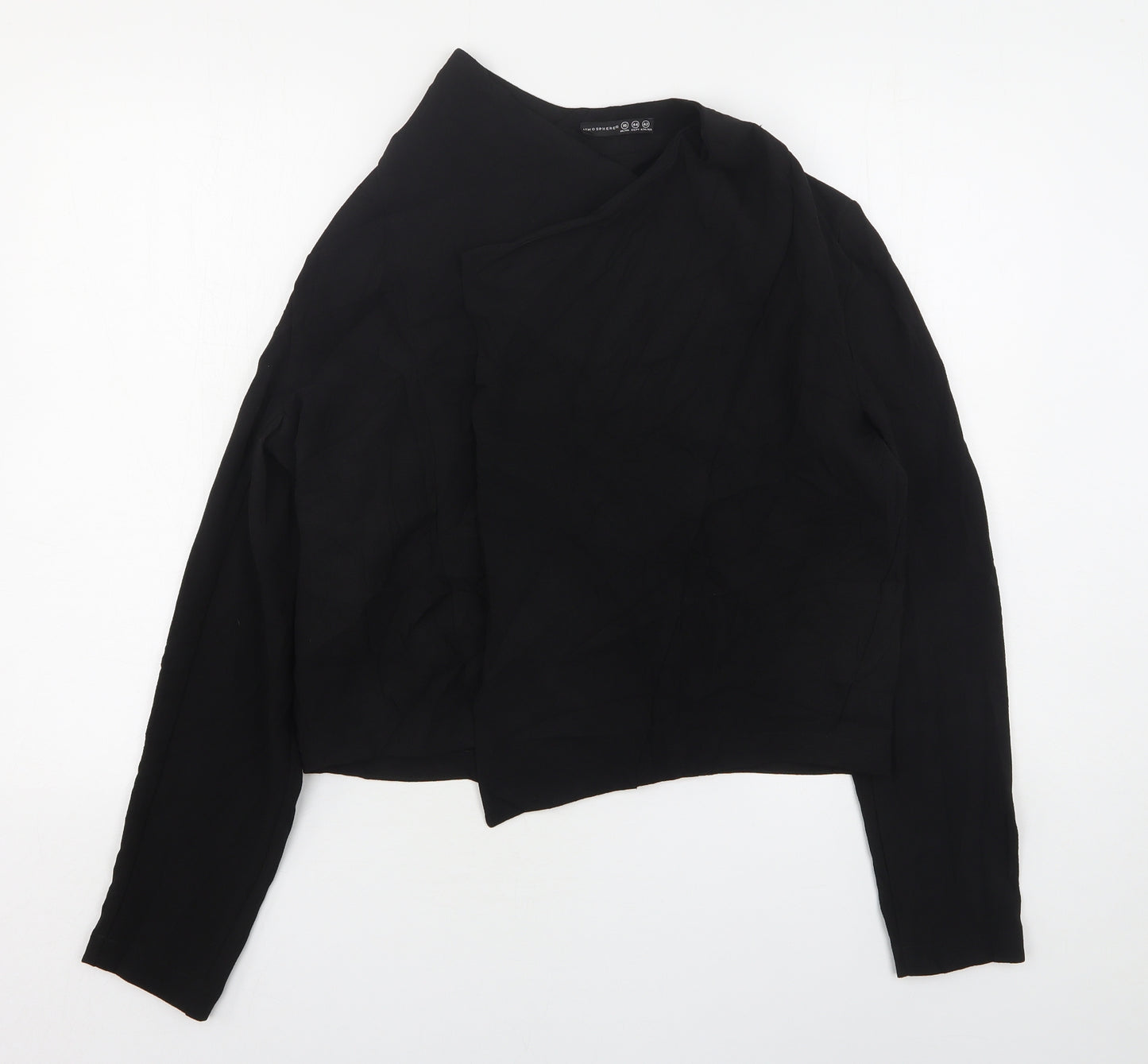 Atmosphere Womens Black  Polyester Jacket Blazer Size 16