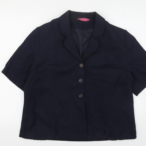 For Women Womens Blue  Polyester Jacket Blazer Size 20