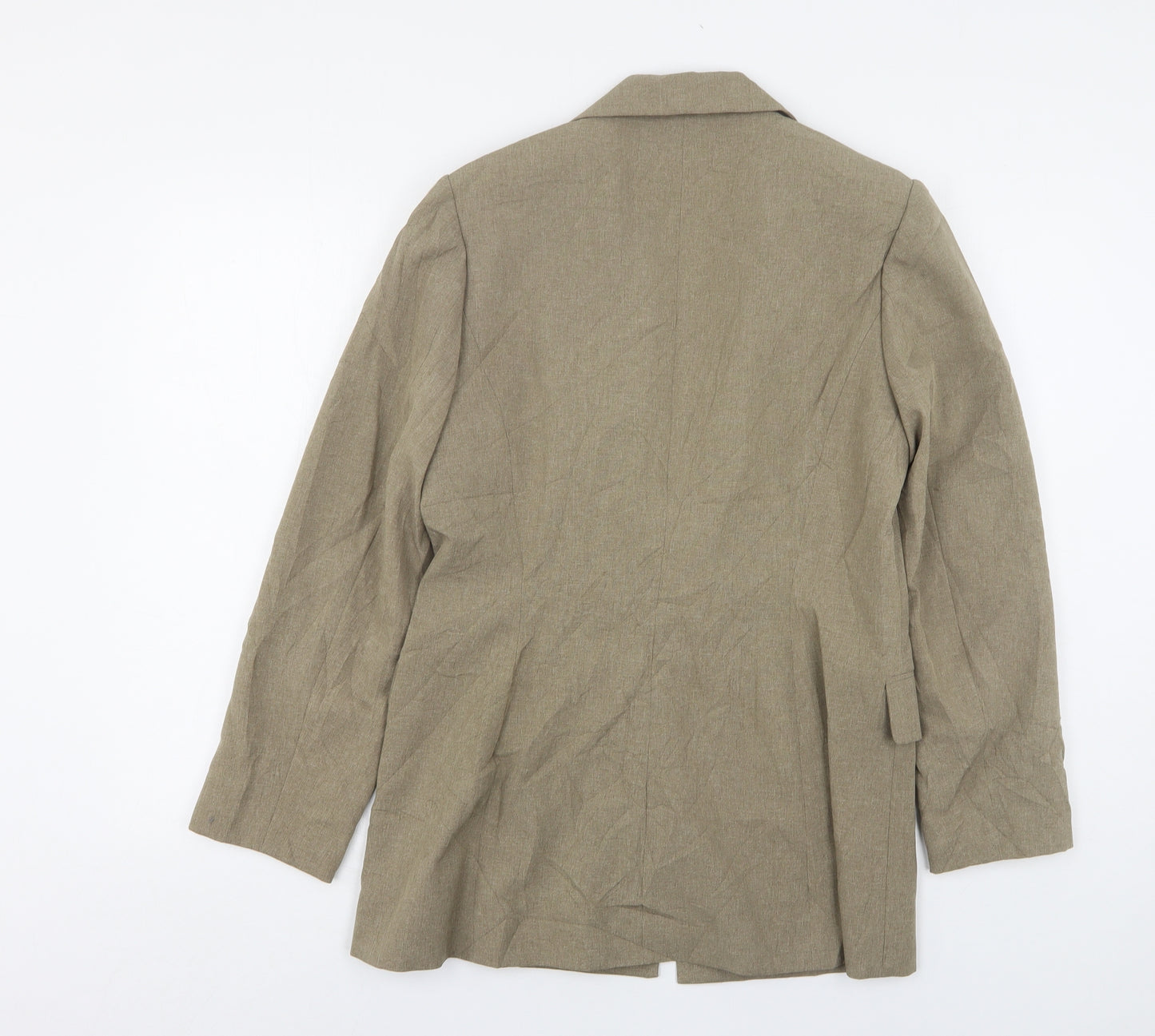Essentials  Womens Beige  Polyester Jacket Suit Jacket Size 12