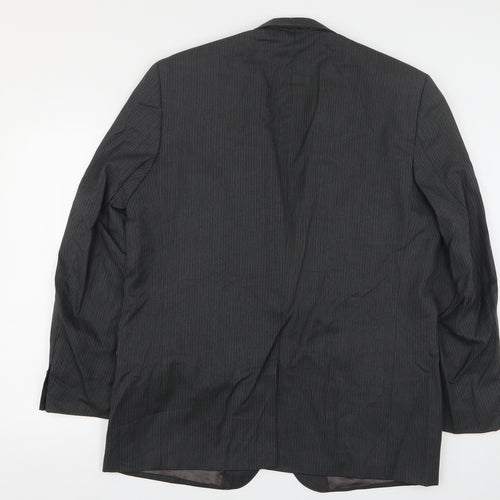 Paname Mens Grey Striped Wool Jacket Suit Jacket Size 48