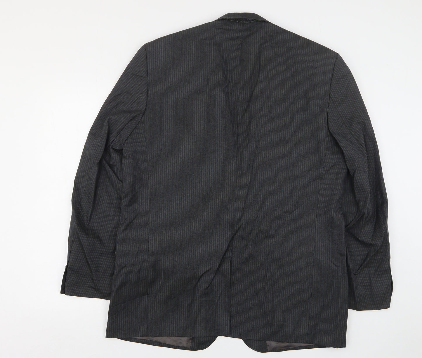 Paname Mens Grey Striped Wool Jacket Suit Jacket Size 48