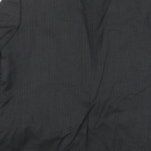 Paname Mens Grey Striped Wool Jacket Suit Jacket Size 48